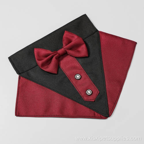 Eco-friendly luxury wedding suit pet collar bandana set